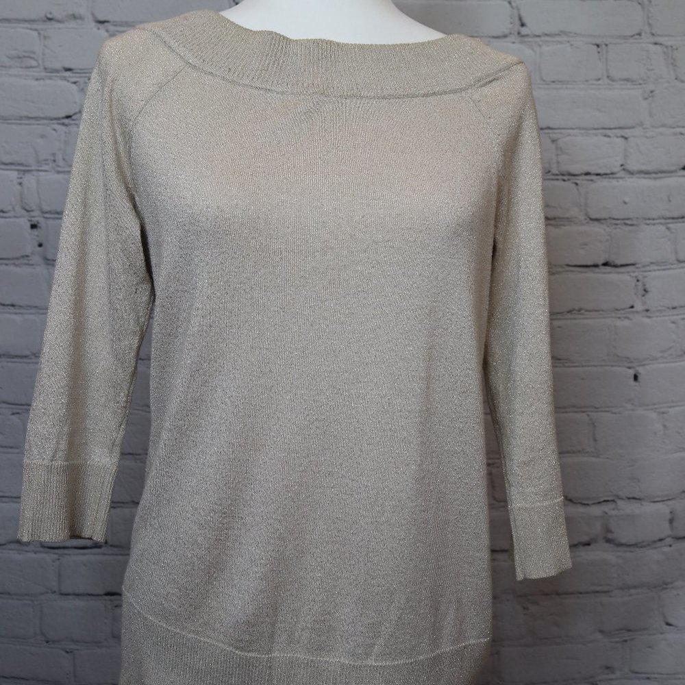 Tan and Gold Sophisticated Sweater